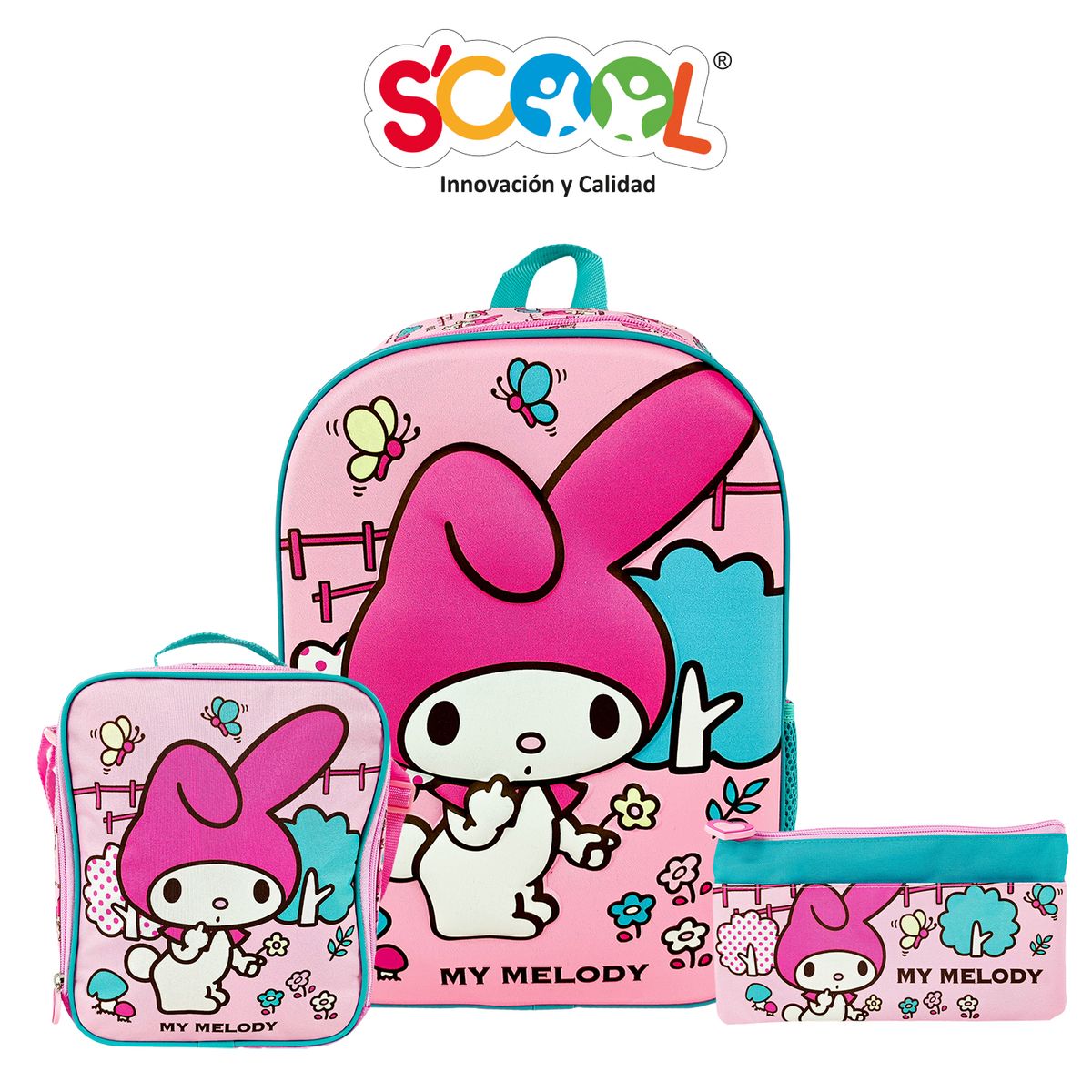SCOOL - SET MOCHILA SCOOL RANGER OFICIO 3D MY MELODY