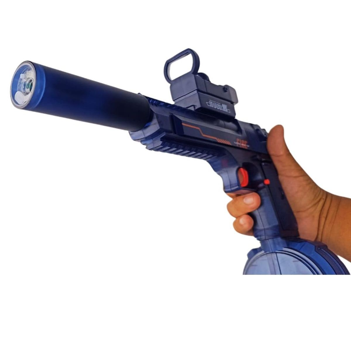 GENERICO - PISTOLA DE AGUA AZUL AUTOMATICA ELECTRICA CON RGB LUCES