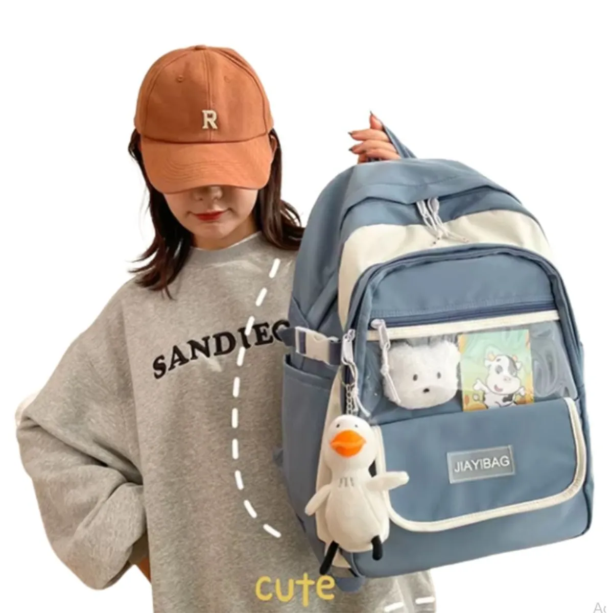 GENERICO - Mochila portatil escolar Kawaii de gran capacidad impermiable