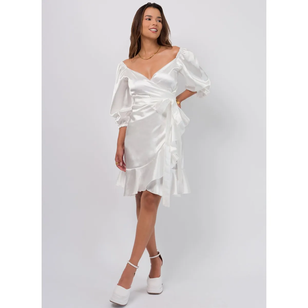 DOLCATTA - Vestido Estelle - White Color - Dolcatta