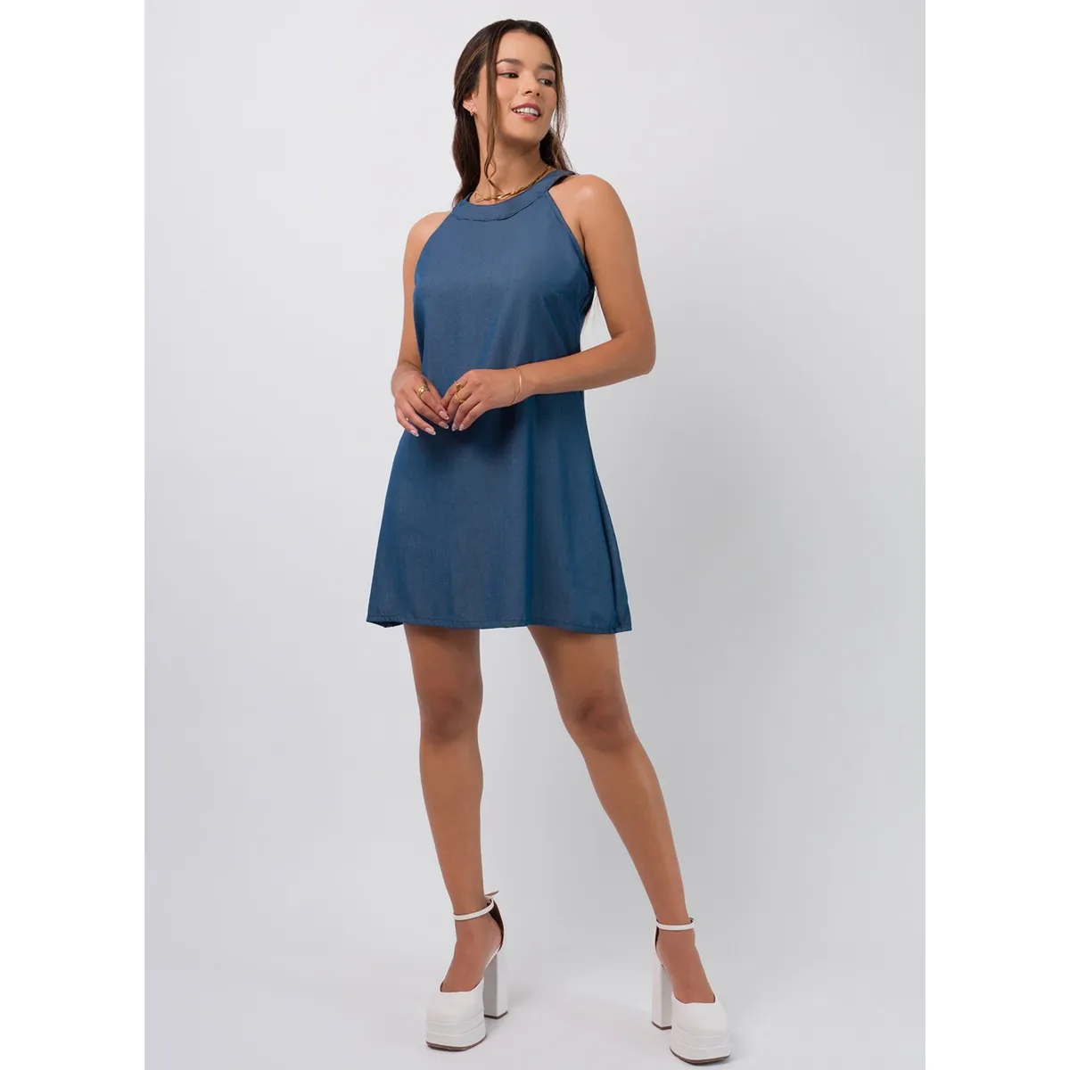 DOLCATTA - Vestido Dolce - Blue Denim - Dolcatta