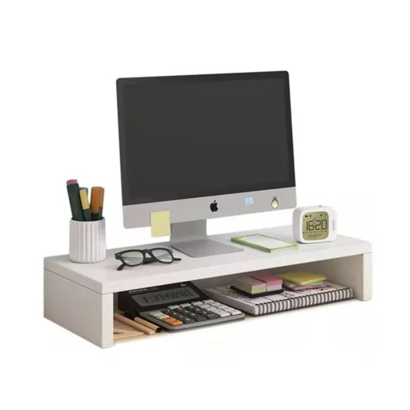 GENERICO - Soporte Elevador de Monitor Ergonómico para Escritorio Blanco 52 CM
