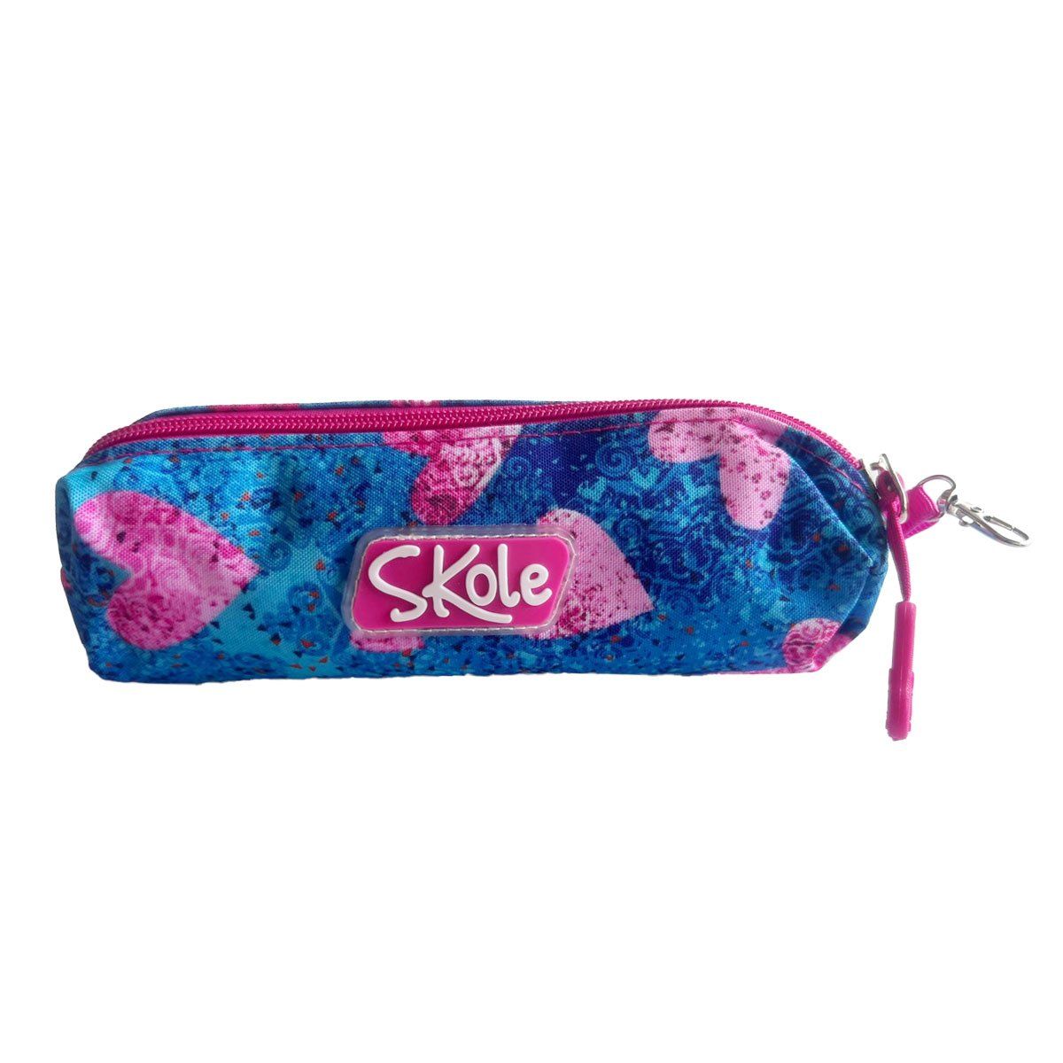 GENERICO - Set Mochila Cartuchera Juvenil 3 Cierres Diseño Corazones 2