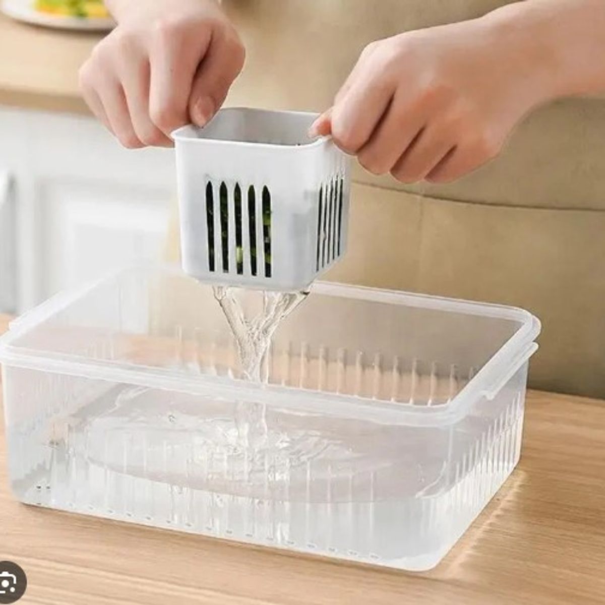 GENERICO - Organizadores de Refrigerador con 6 cesta de drenaje