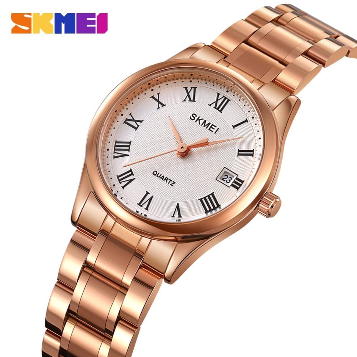 SKMEI - RELOJ SKMEI 2178 ORO ROSA CORREA ACERO PARA MUJER