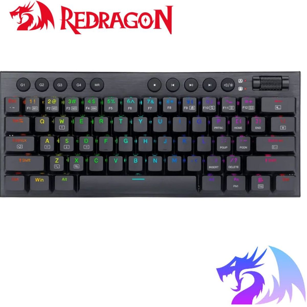 REDRAGON - Teclados Redragon HORUS 60% BLACK English K632-PRO-RGB RED SWITCH