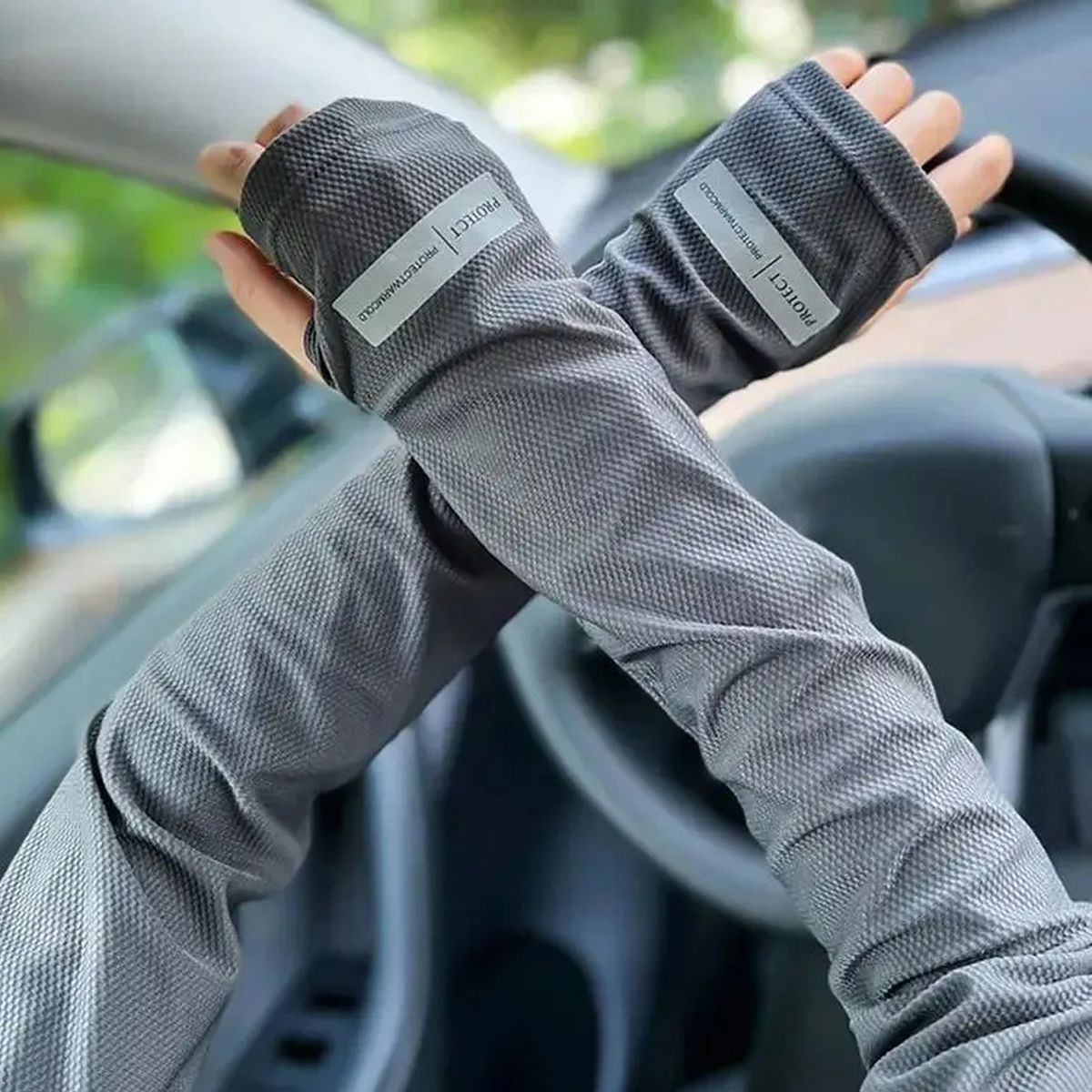 GENERICO - MANGAS DE BRAZOS REFRESCANTES VERANO PROTECCIÓN UV GRIS