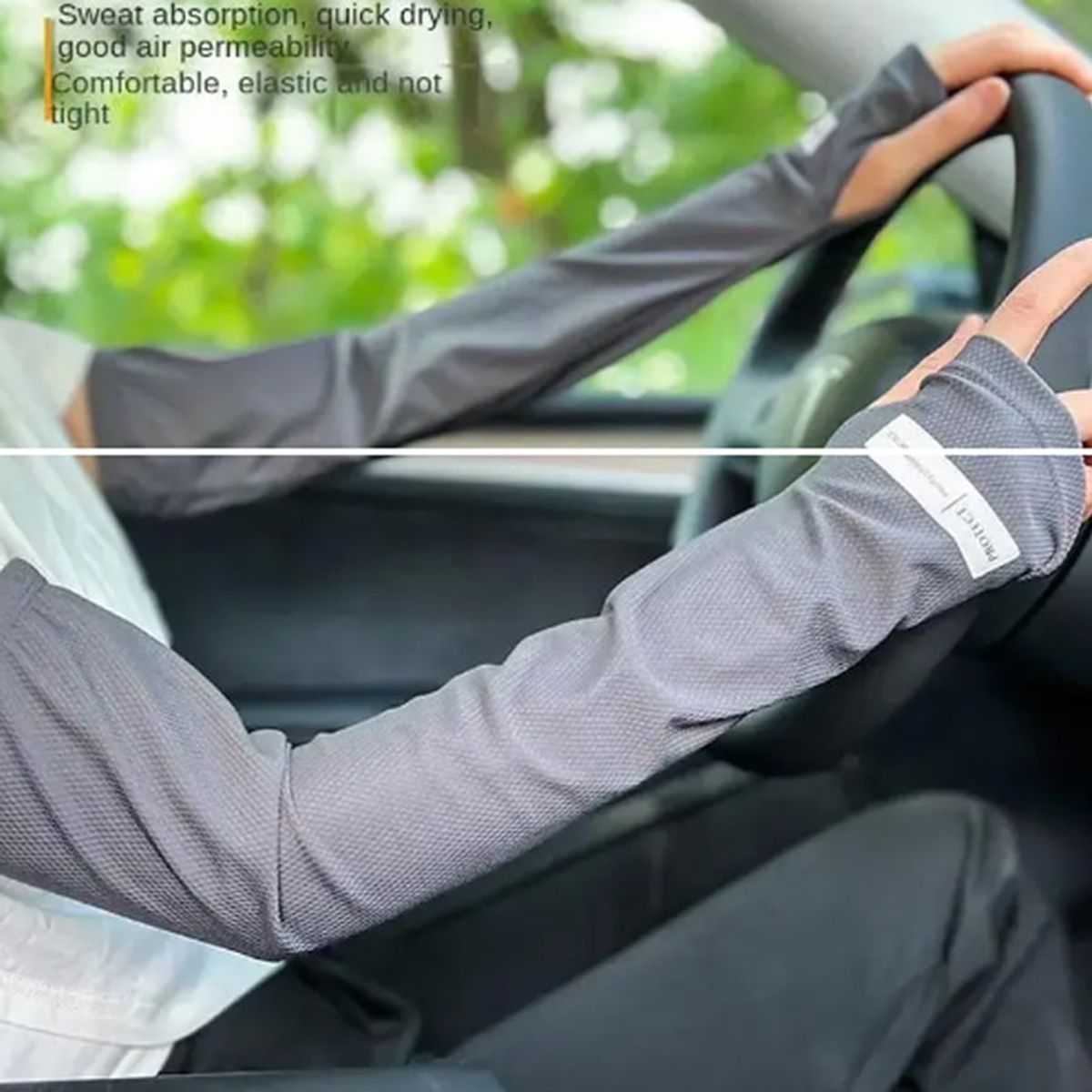 GENERICO - MANGAS DE BRAZOS REFRESCANTES VERANO PROTECCIÓN UV GRIS