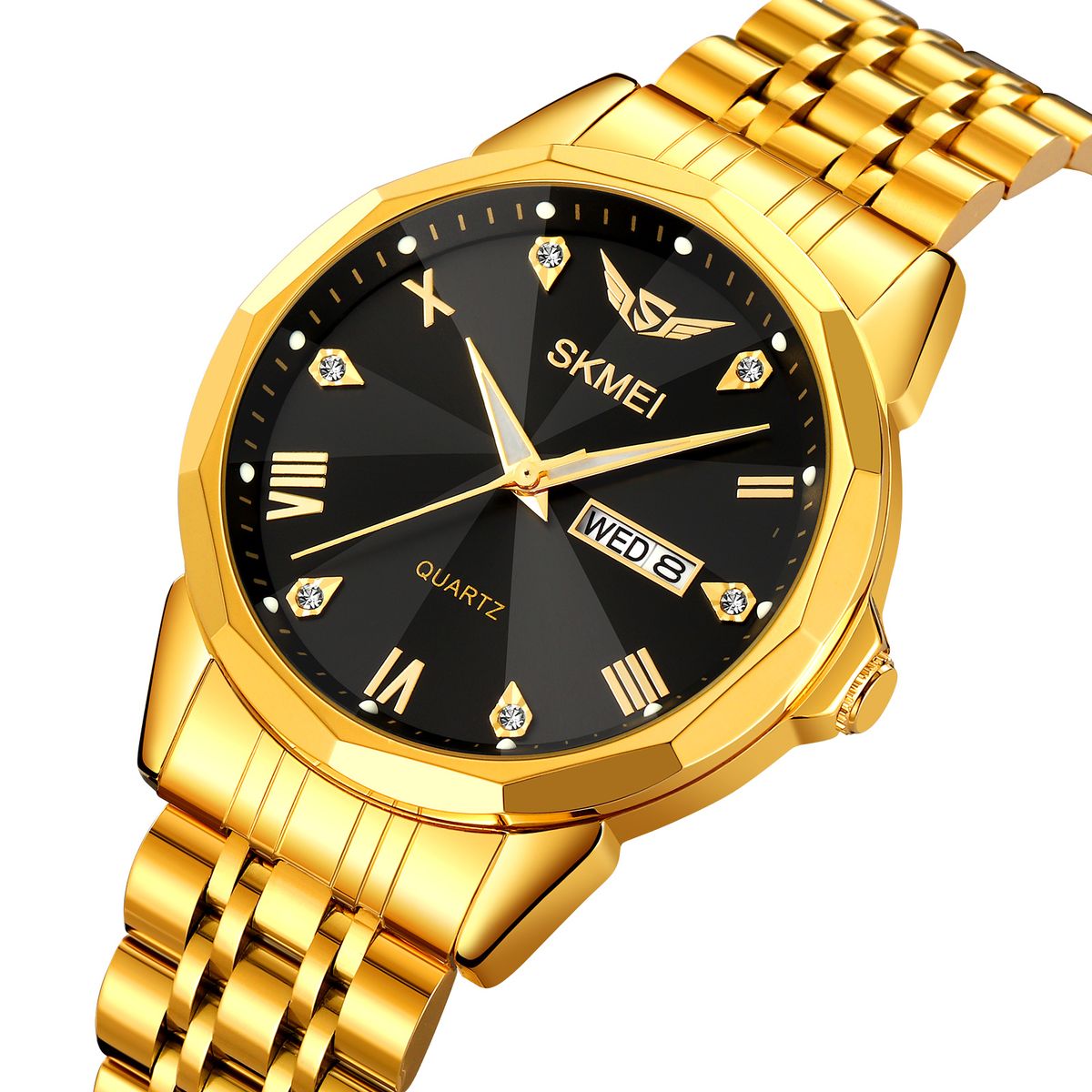 SKMEI - Reloj Skmei 2291 DORADO Fondo Negro analógo