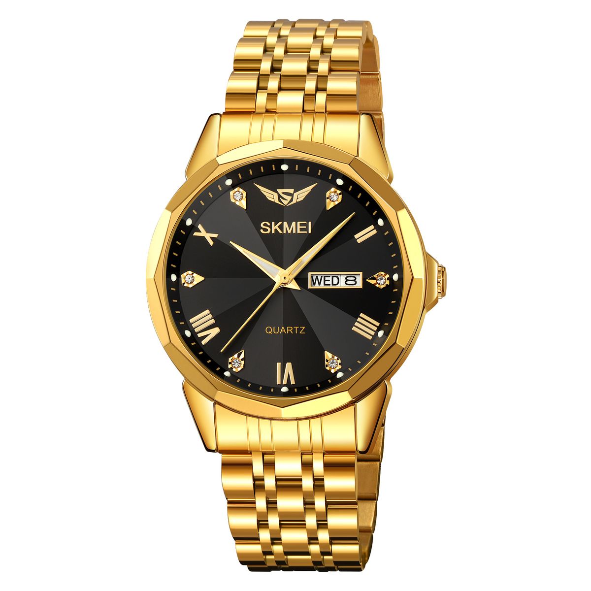 SKMEI - Reloj Skmei 2291 DORADO Fondo Negro analógo