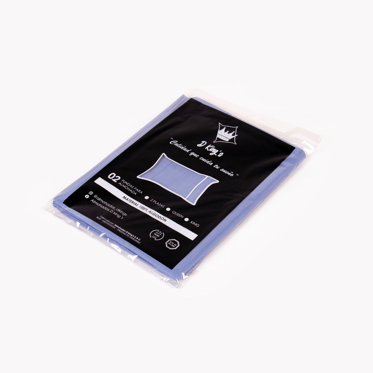 GENERICO - Fundas de Almohadas 2 Plz Set X2 Celeste – 180 Hilos