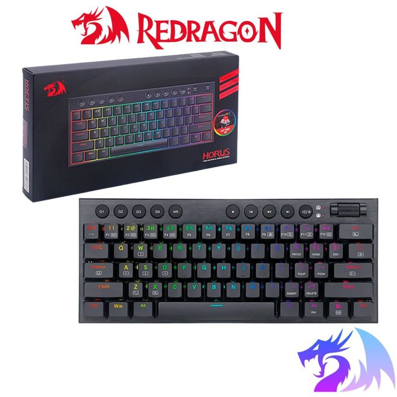 REDRAGON - Teclados Redragon HORUS  K632-RGB BLACK RED SWITCH