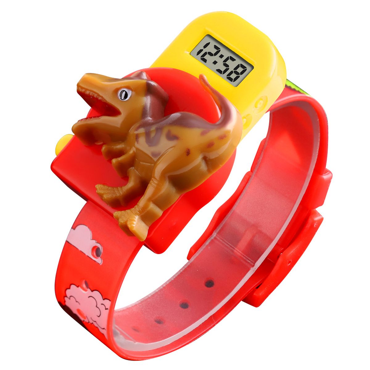 SKMEI - Reloj Skmei 1468 Dinosaurio Rojo Correa Silicona