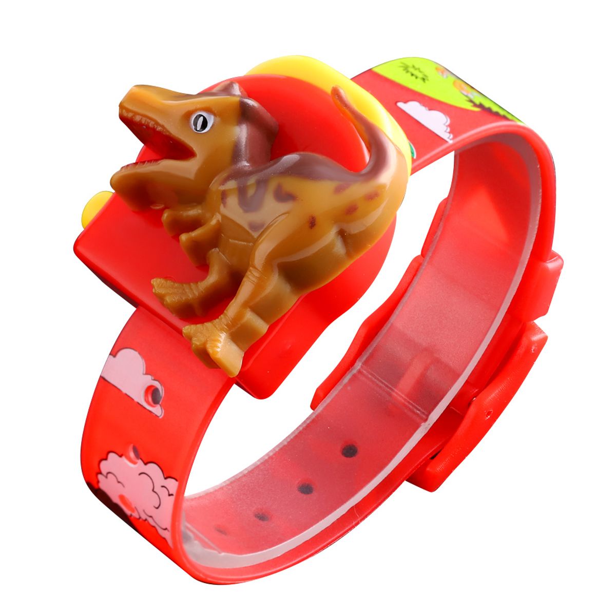 SKMEI - Reloj Skmei 1468 Dinosaurio Rojo Correa Silicona