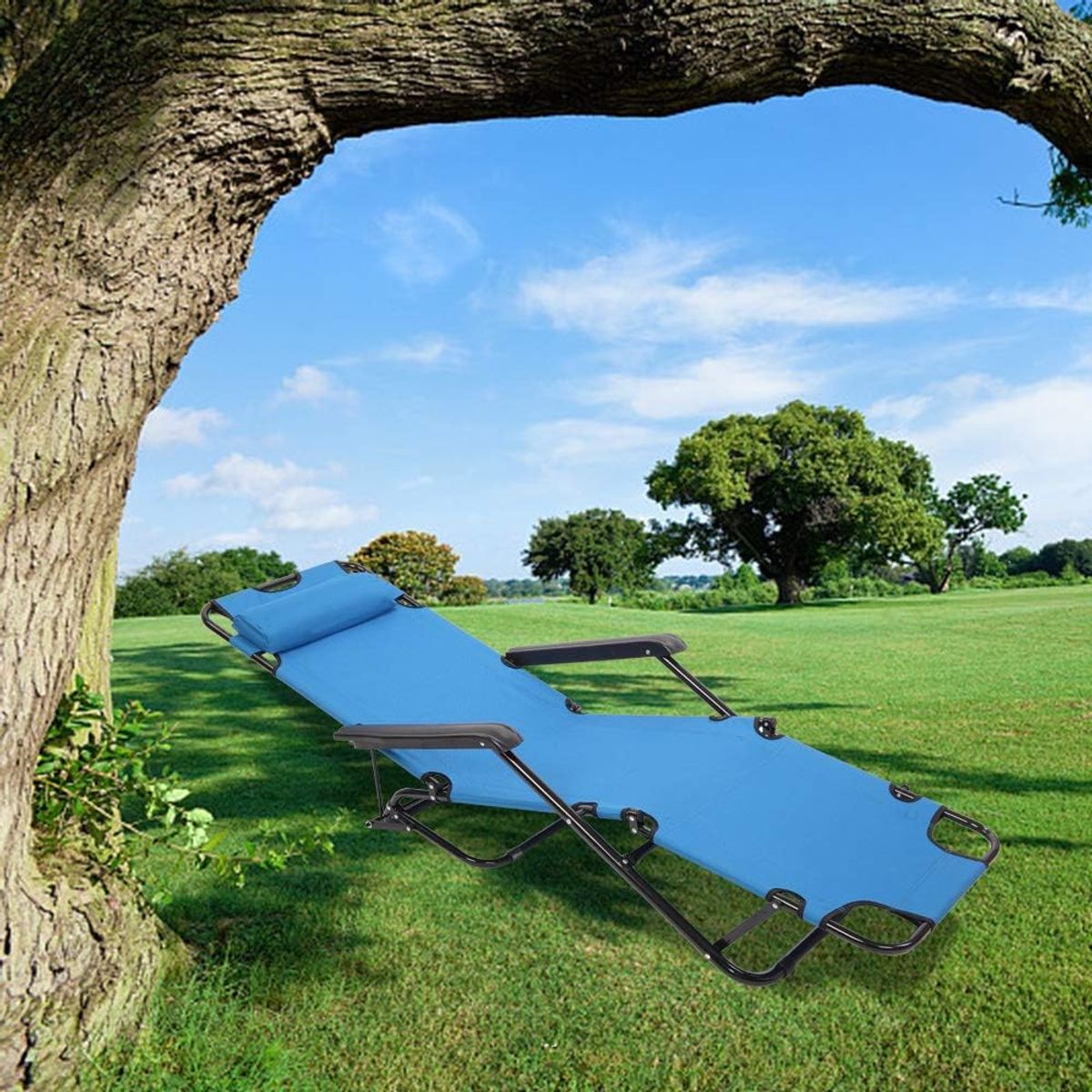 GENERICO - SILLA SILLÓN SOFÁ RECLINABLE TERRAZA CELESTE