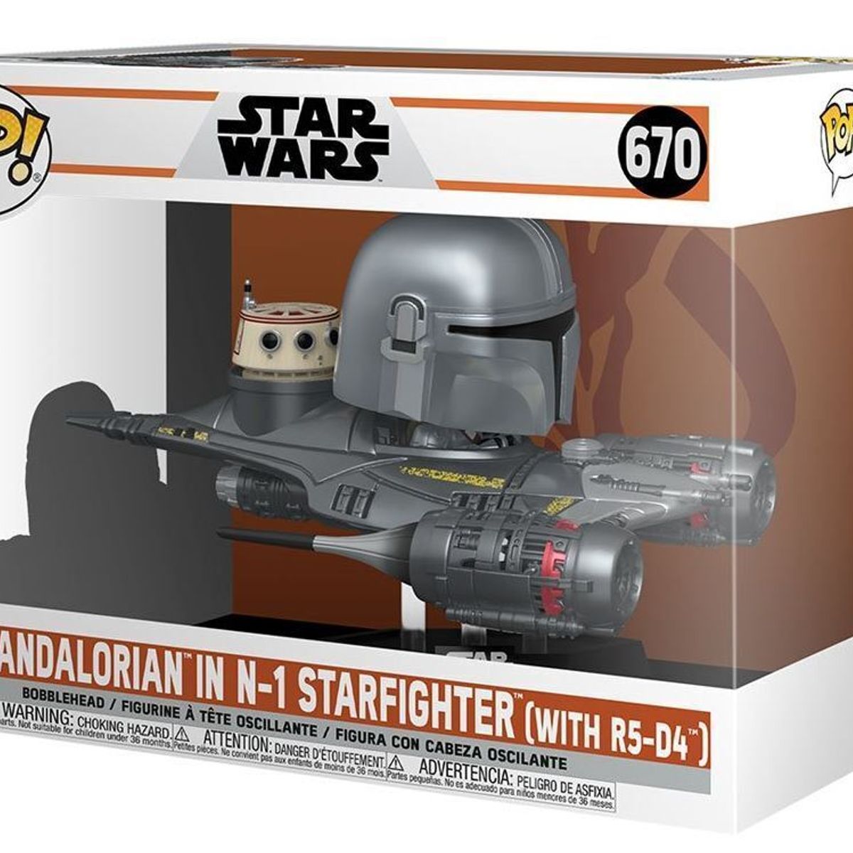 FUNKO - Funko Pop The Mandalorian In N1 Starfighter With R5-D4