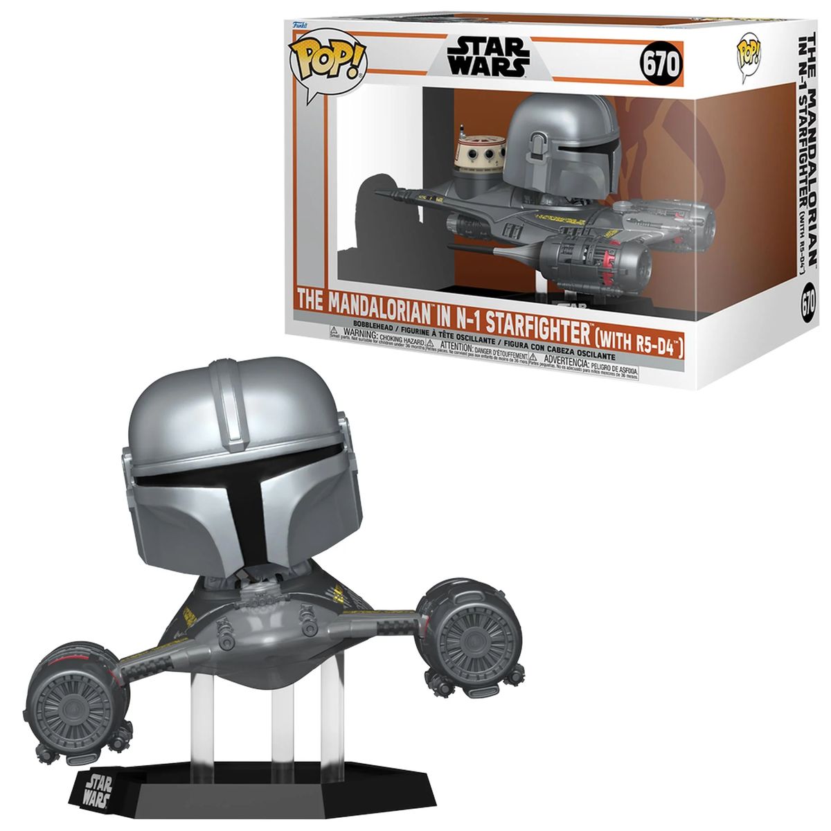 FUNKO - Funko Pop The Mandalorian In N1 Starfighter With R5-D4