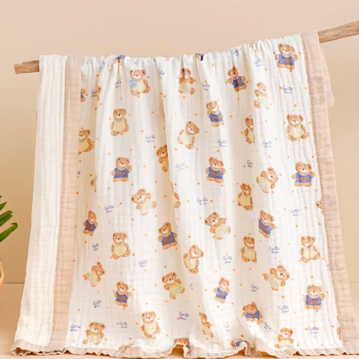 GENERICO - Manta de Muselina para Bebé 100% Algodón 6 Capas