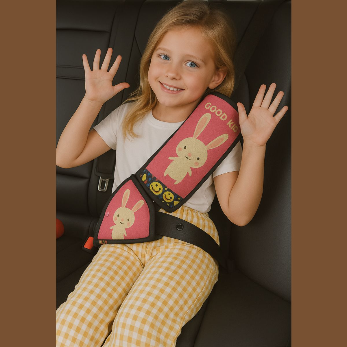 CARJOLLITY - Exclusivo protector de cinturón seguridad de niña para auto