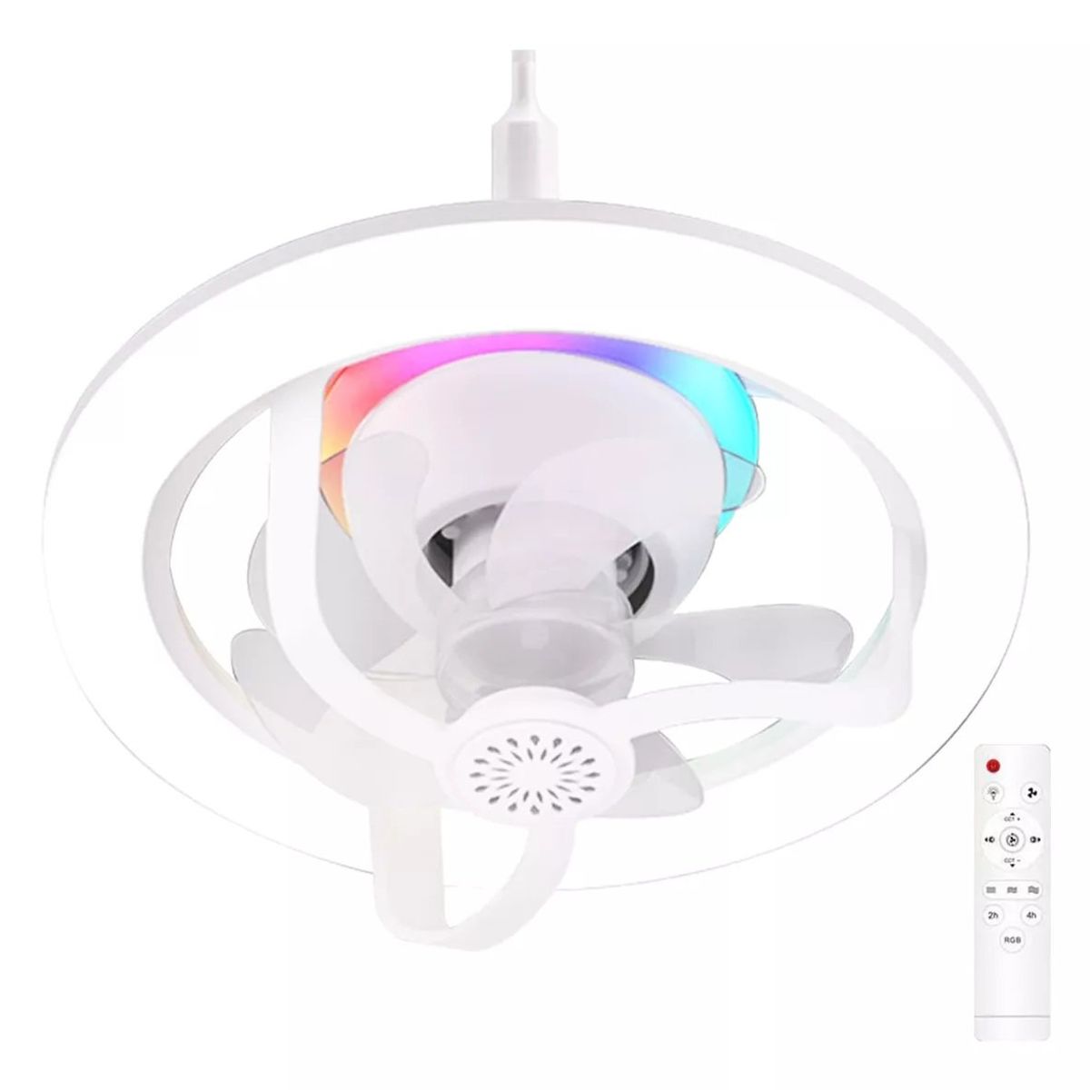 GENERICO - FOCO VENTILADOR 360° RGB 3 EN 1 DE 50 W CON CONTROL REMOTO