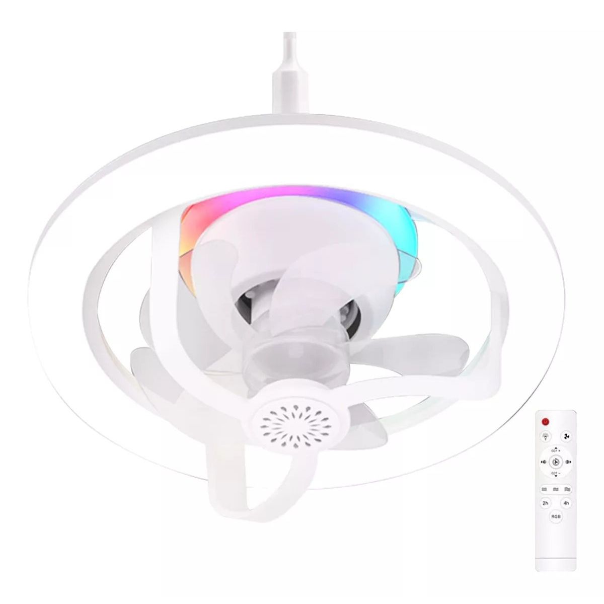 GENERICO - FOCO VENTILADOR 360° RGB 3 EN 1 DE 50 W CON CONTROL REMOTO