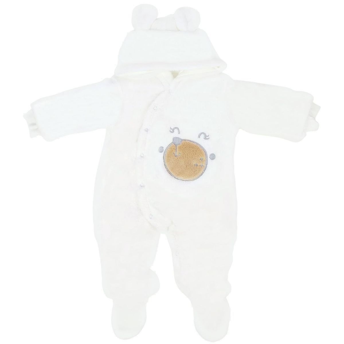 GENERICO - Enterizo bebé acolchado Oso - Blanco