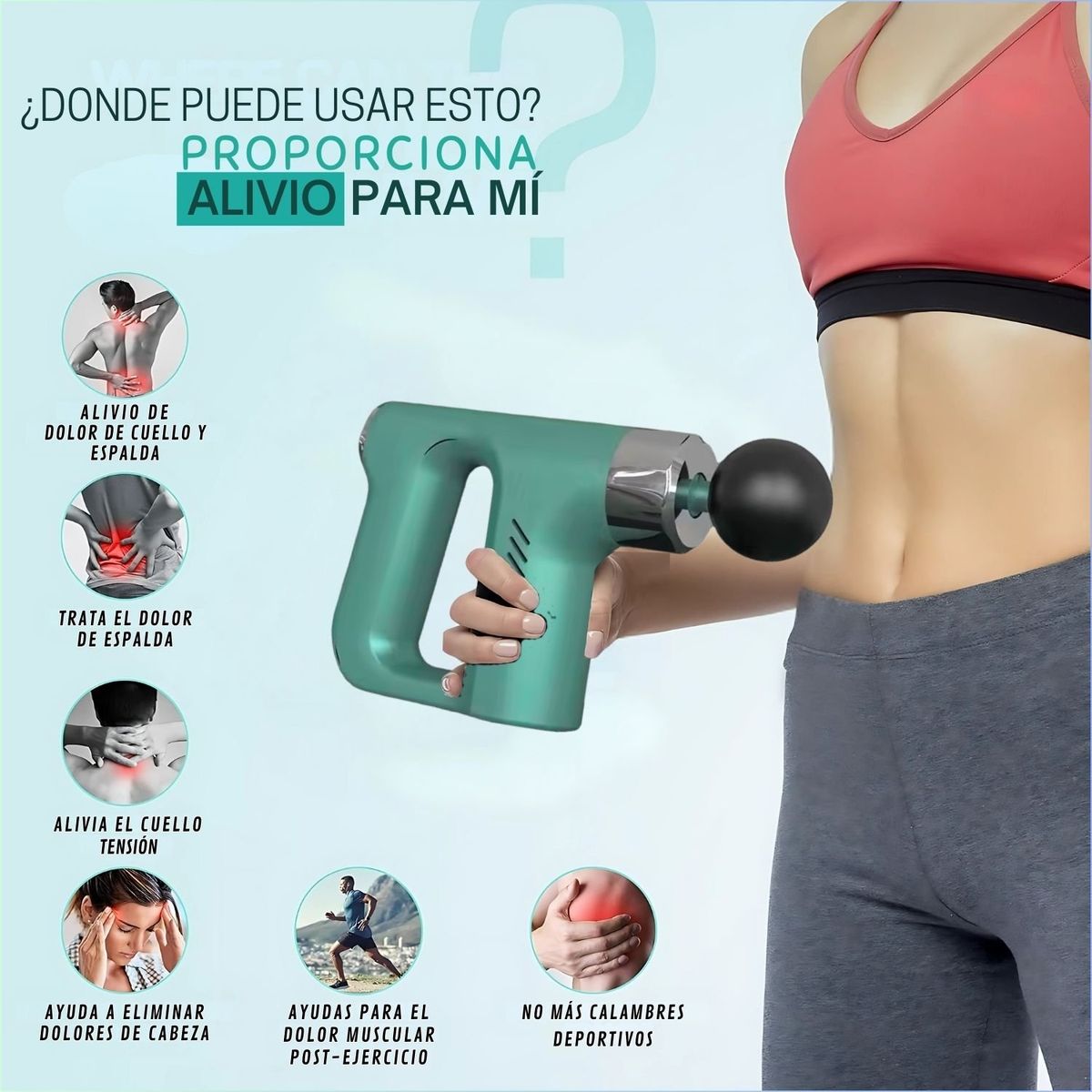 VICTORIA - Pistola para Alivio de Dolores y Rigidez Muscular Victoria Han Masajeador