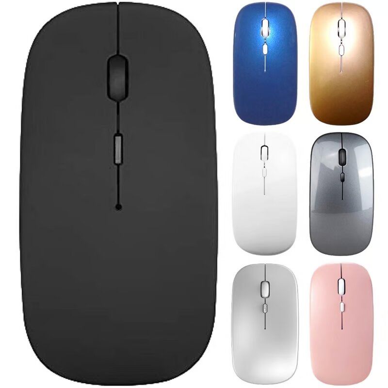 GENERICO - MOUSE INALAMBRICO ULTRA DELGADO RECARGABLE GRIS OSCURO