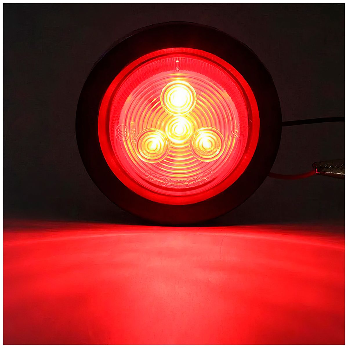 GENERICO - Faro Lateral Led 2 Pulgadas Multivoltaje Rojo 1 par