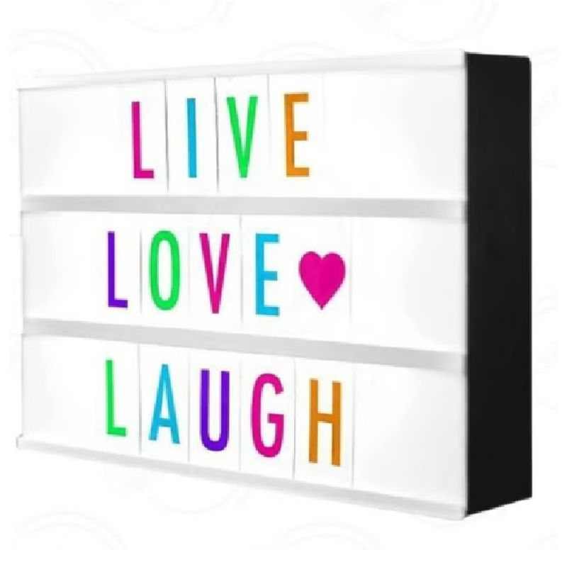 GENERICO - Pizarra Led con Letras de Colores Intercambiables