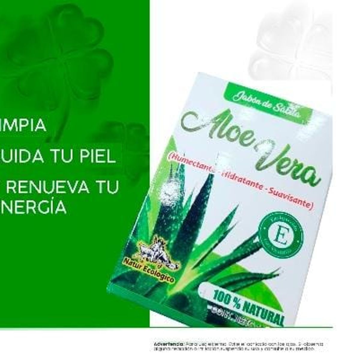GENERICO - Pack 3 Jabón herbal hidratante aloe vera