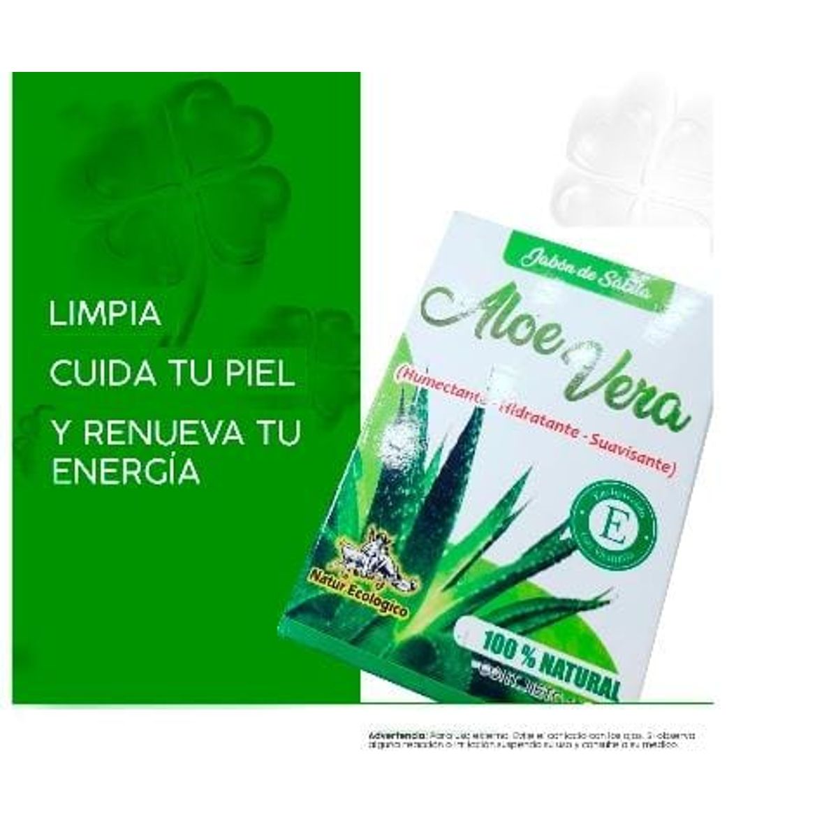 GENERICO - Pack 3 Jabón herbal hidratante aloe vera