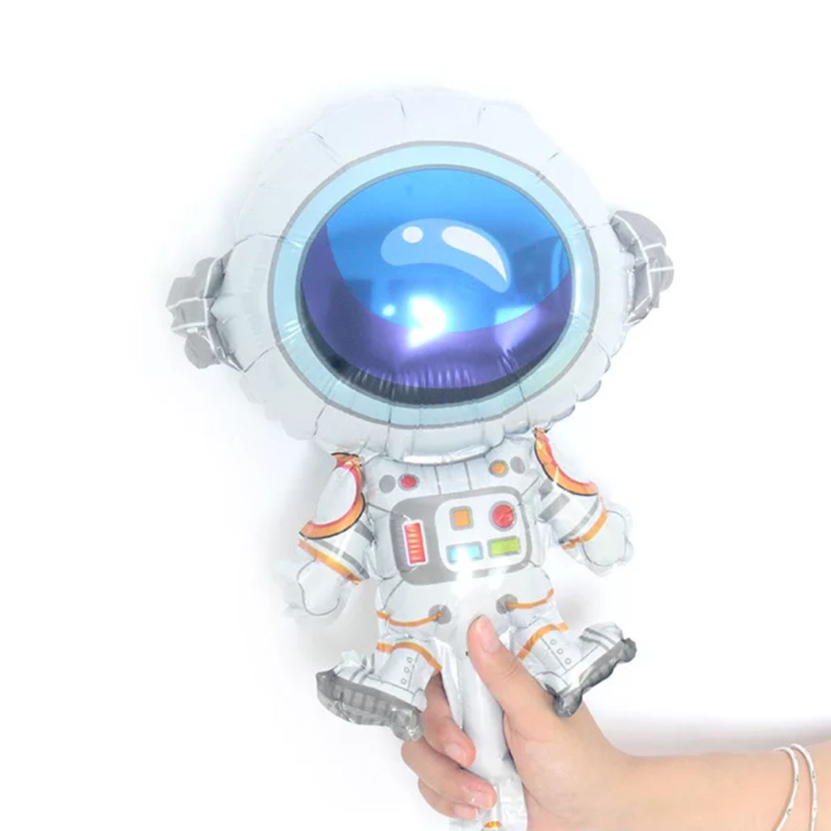 GENERICO - Set x 4 globos metálicos espaciales cohete astronauta