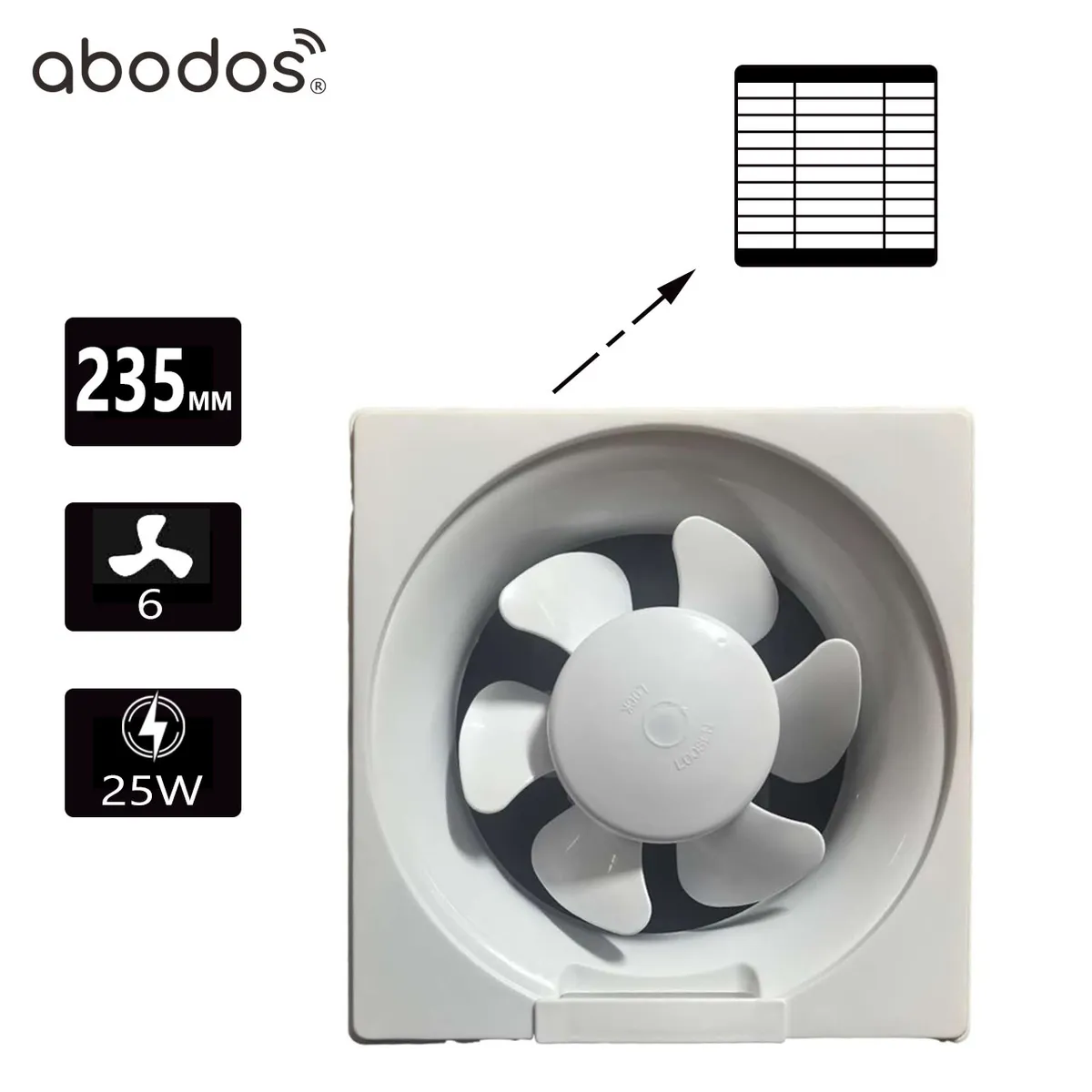 ABODOS - Extractor de aire 235MM