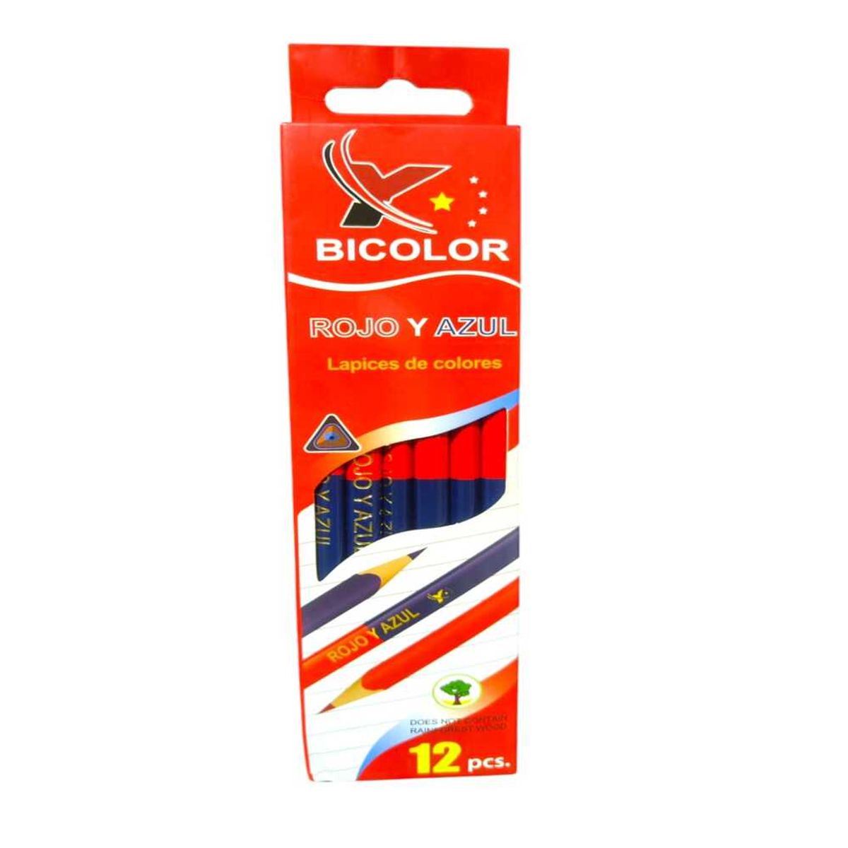 GENERICO - Caja de Lapiz bicolor  de 12  unidades