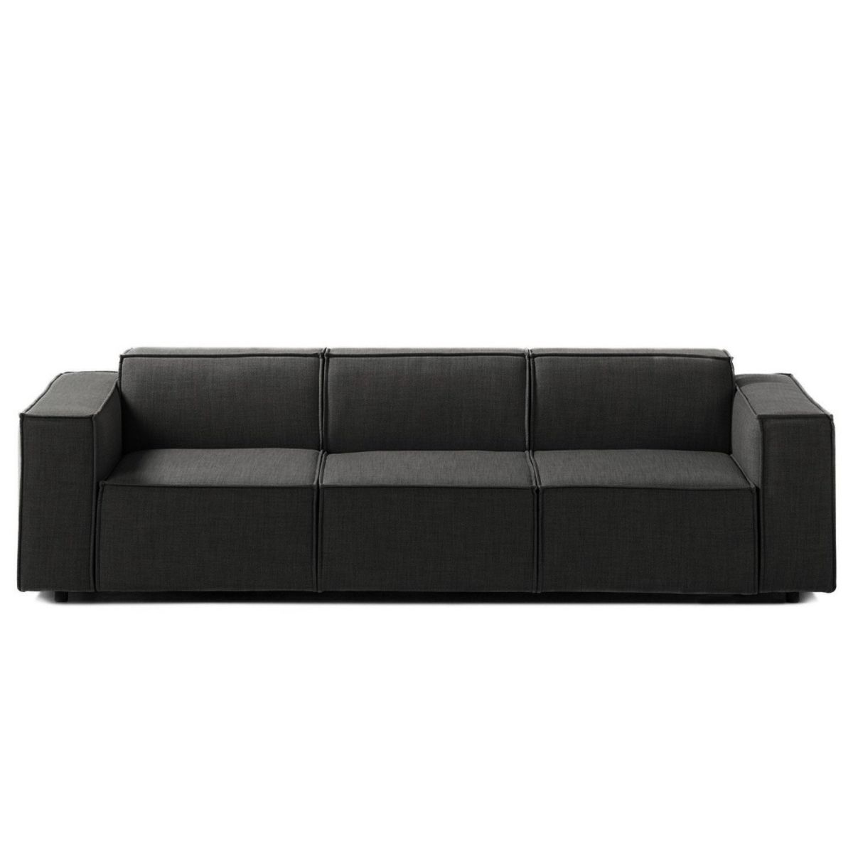 GENERICO - Sofá 3 Cuerpos Vitoriano - Gris Oscuro