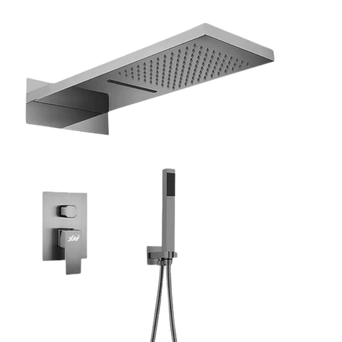 XM - MEZCLADORA MONOCOMANDO PARA DUCHA  SATINADO DOBLE SALIDA  MT020D5502