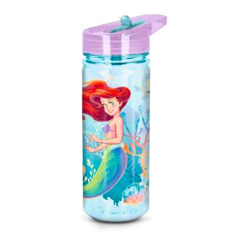 DISNEY - Tomatodo Botella La Sirenita Ariel 580 ml Cañita