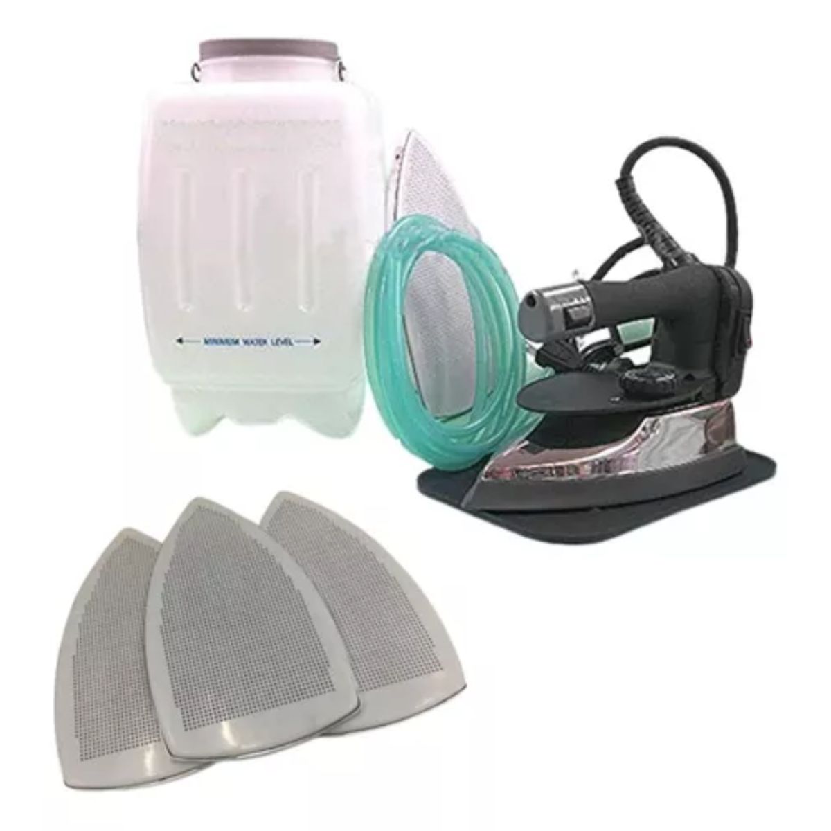 GENERICO - Plancha A Vapor Industrial Pesada 300L + 3 Teflones Zapata