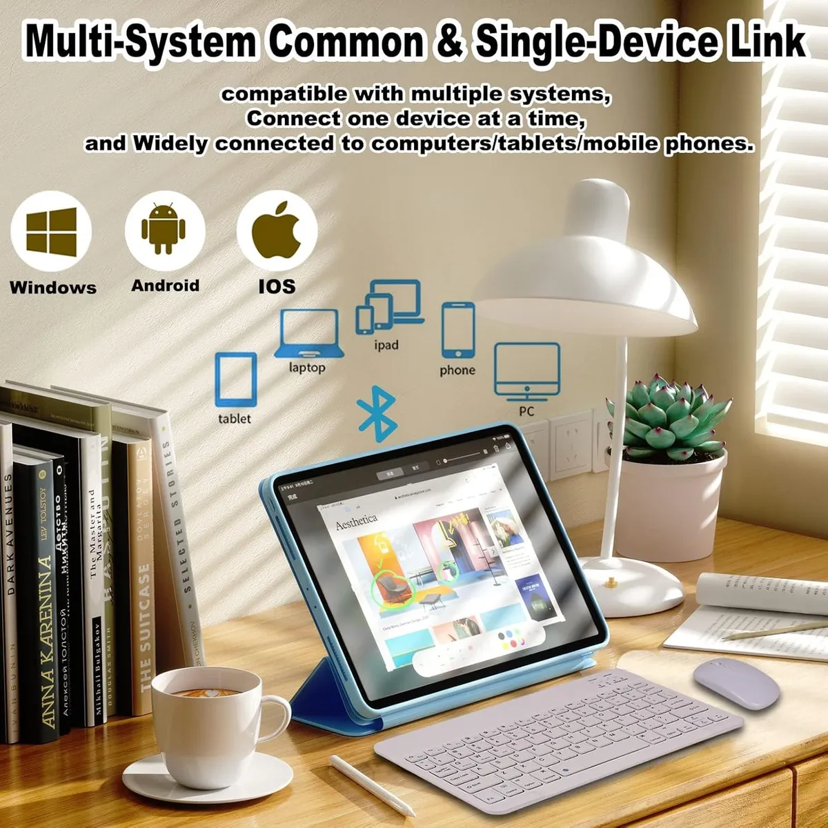 GENERICO - TECLADO INALÁMBRICO CON MOUSE ULTRA DELGADO BLUETOOTH