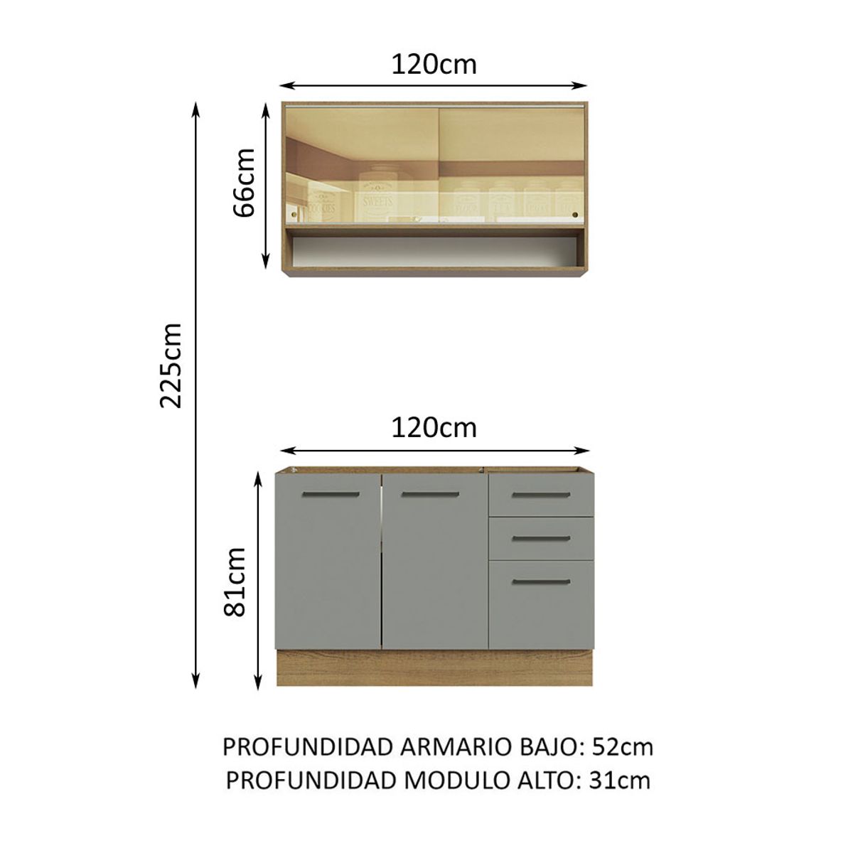 MADESA - Mueble de Cocina Integral Agata 120 cm 02