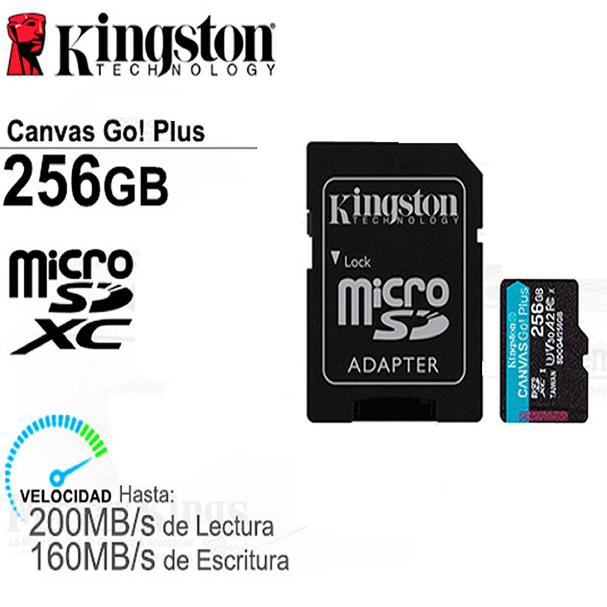 KINGSTON - Memoria Flash microSDXC Kingston Canvas Go Plus 256GB