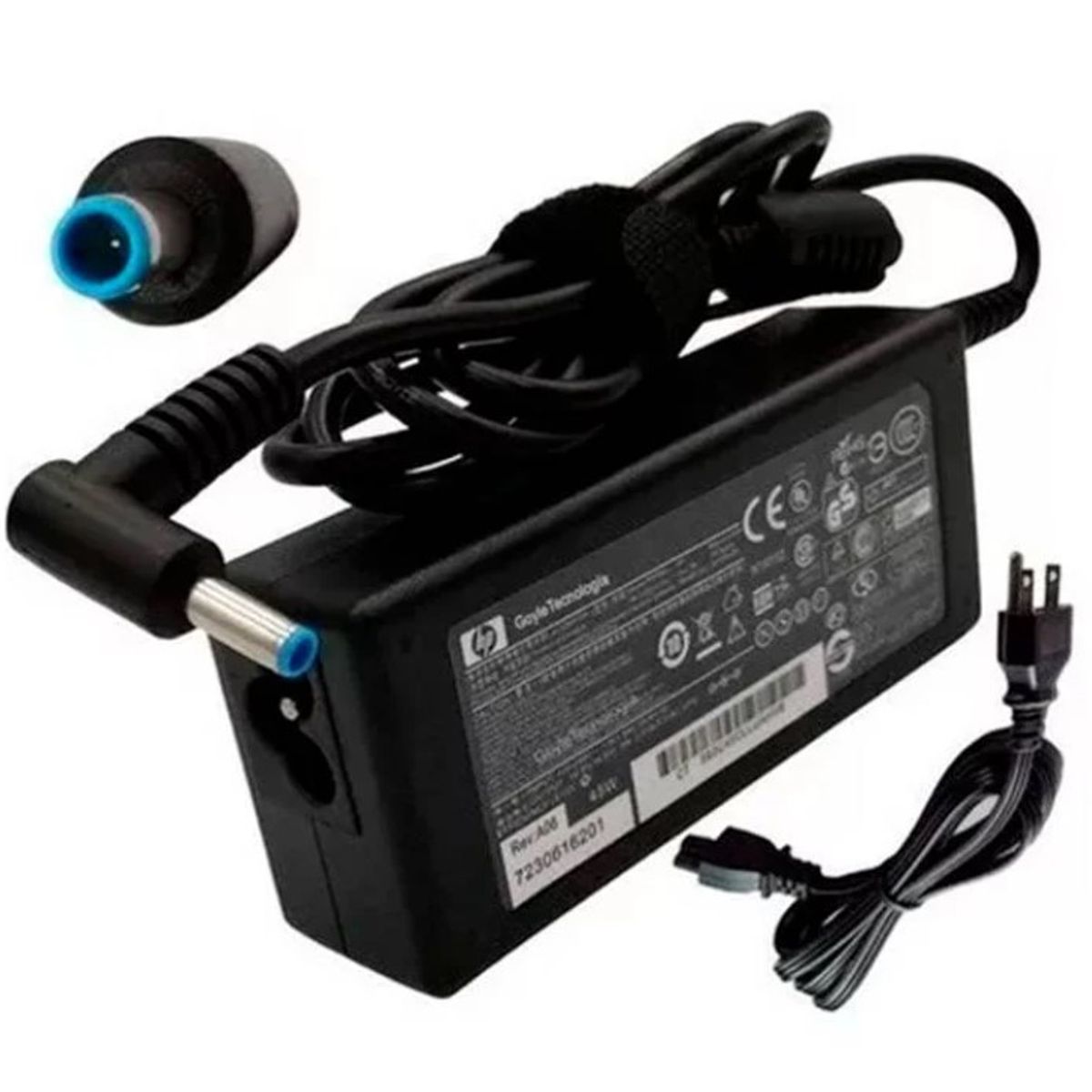 GENERICO - CARGADOR PARA LAPTOPS HP 195V 333A 65W PUNTA AZUL COMPATIBLE