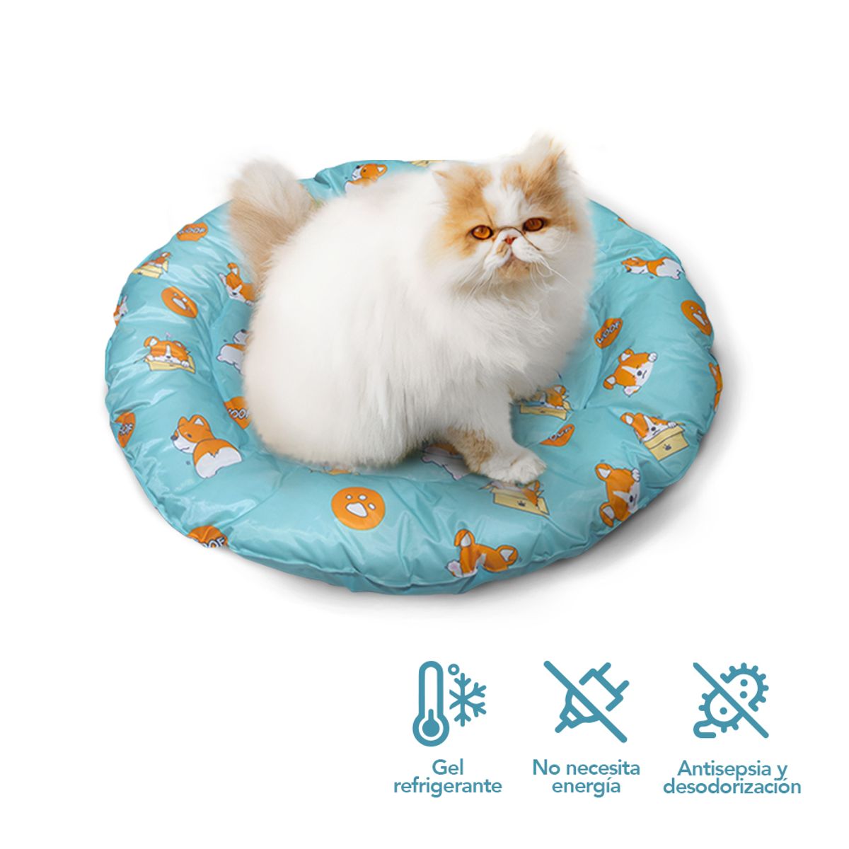 KELLER - Cama Refrigerante para Mascotas 65X65 cm Diseño Perro YB7