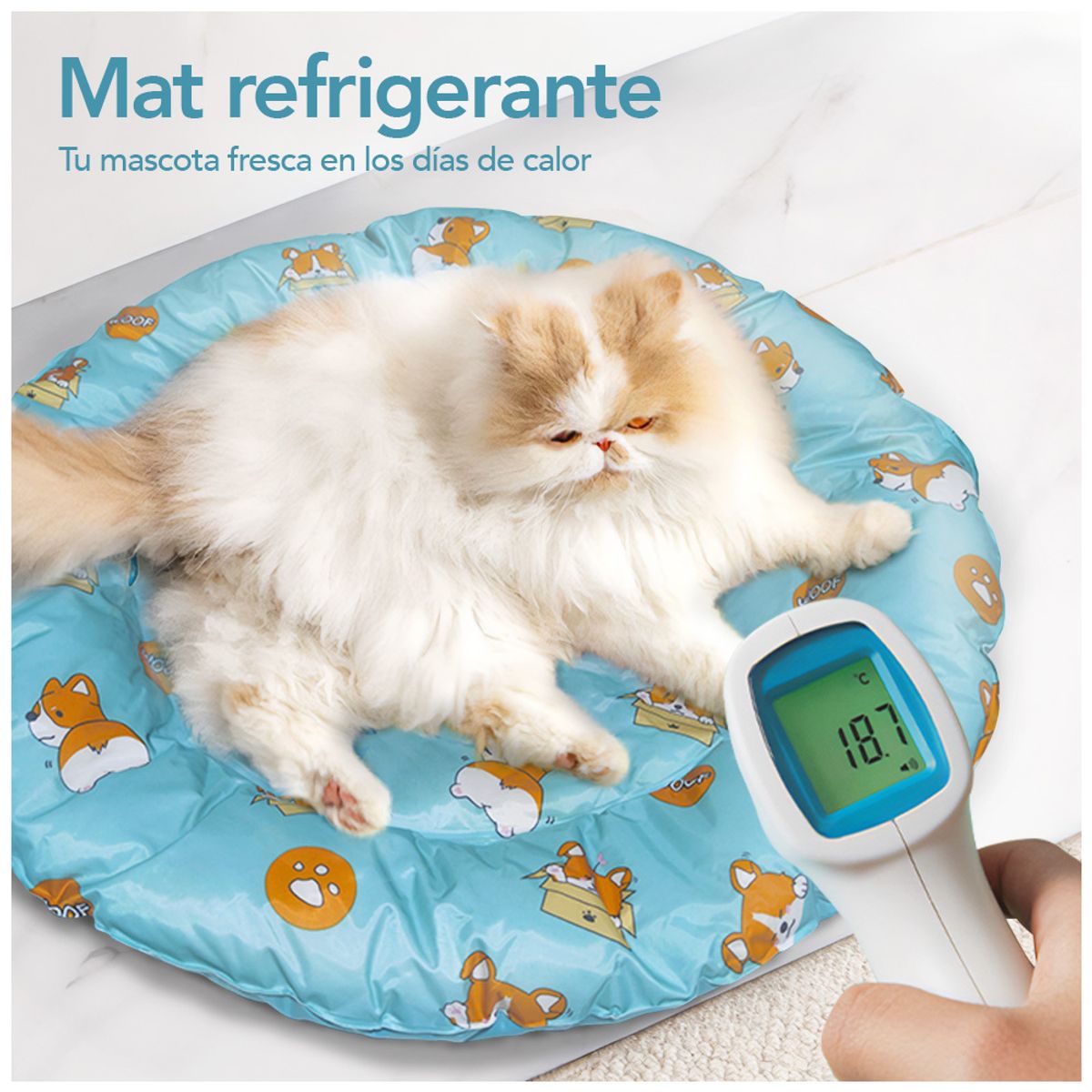 KELLER - Cama Refrigerante para Mascotas 65X65 cm Diseño Perro YB7