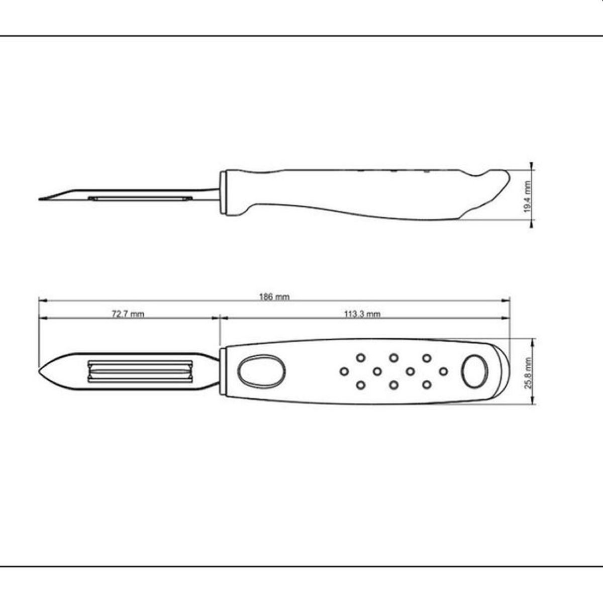 TRAMONTINA - Pelador De Papa Mango de color Rojo  - Tramontina