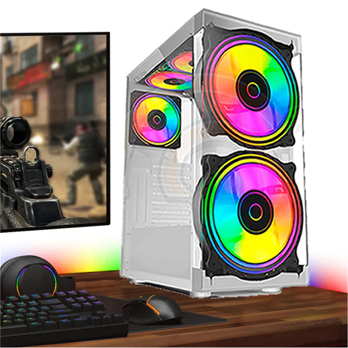 INTEL - Computadora Pc Intel Core i7 3770  Monitor 24 fhd' RAM 16 GB SSD 500 GB