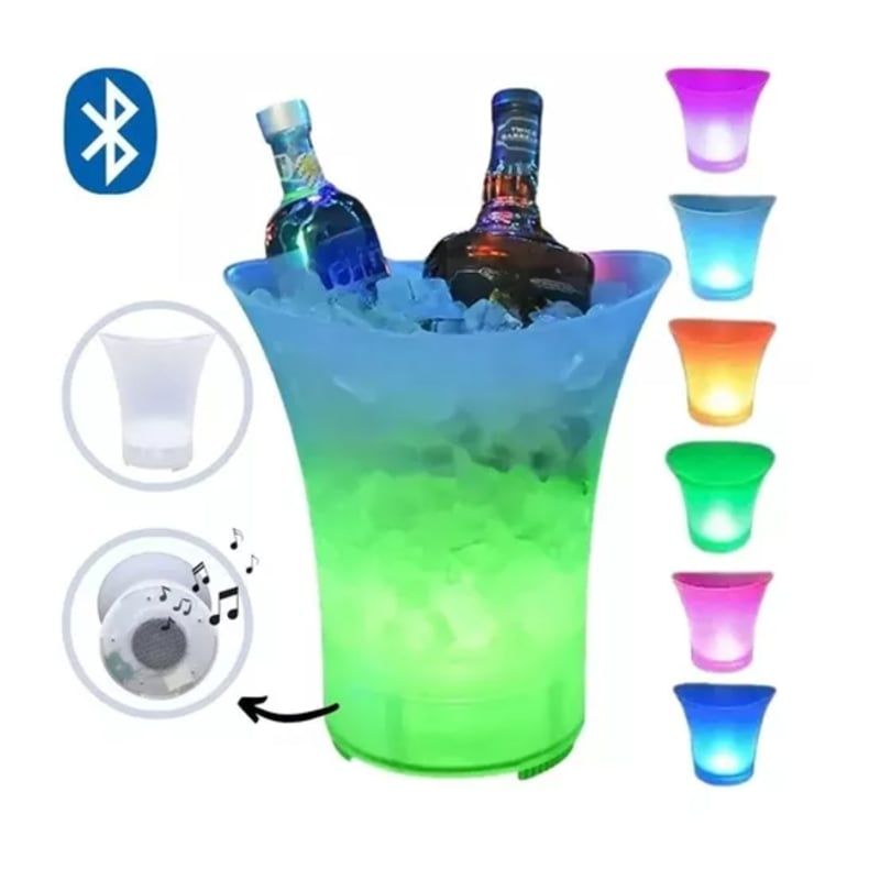 GENERICO - Cubeta De Hielo con Parlante Led RGB  5L