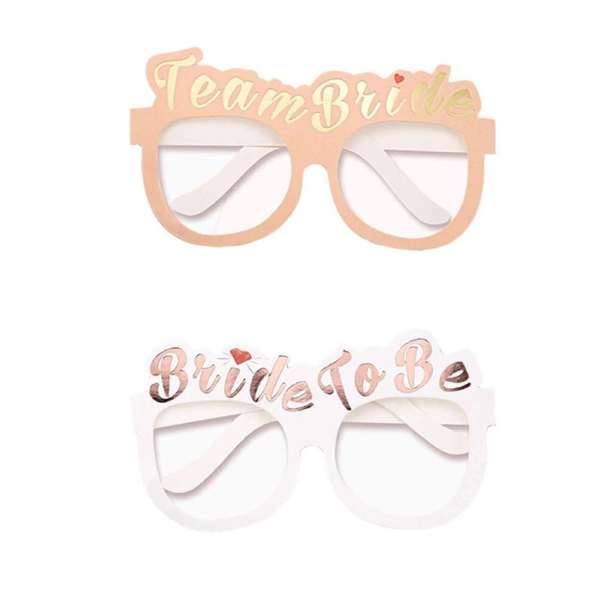 GENERICO - Set x 10 lentes de papel para despedida de soltera bride