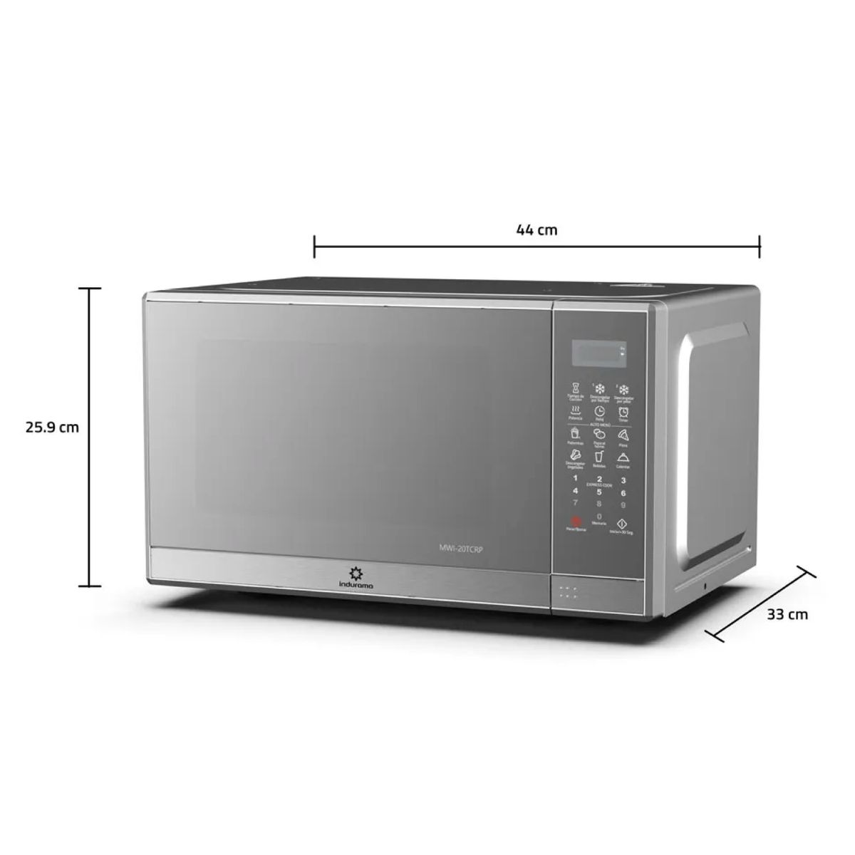 INDURAMA - Horno Microondas Indurama MWI-20TCRP 20L
